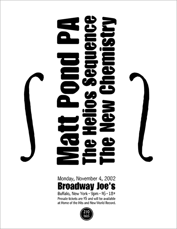 Matt Pond PA / Helios Sequence {Poster}